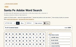 Big Print Word Search