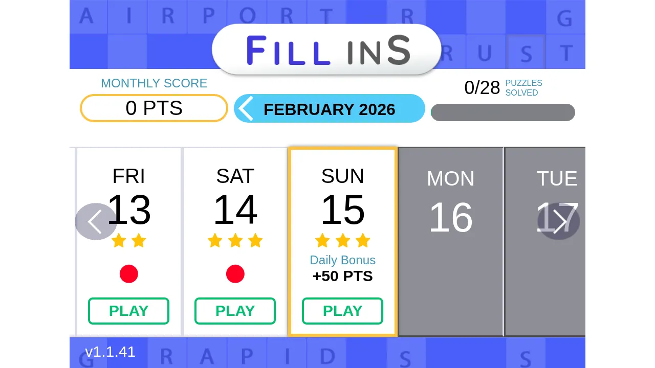 Daily Fill-Ins