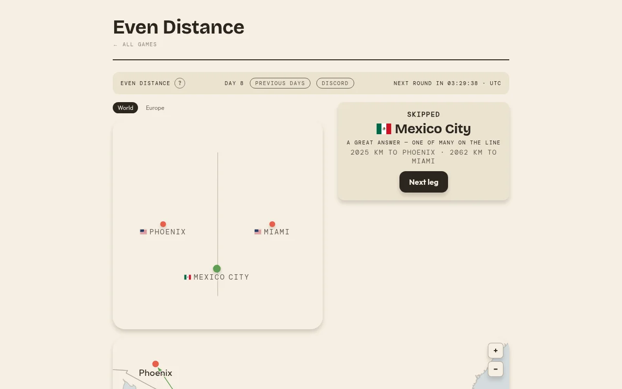 Even Distance