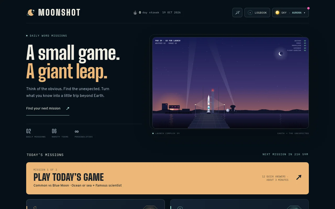 Moonshot Daily Game