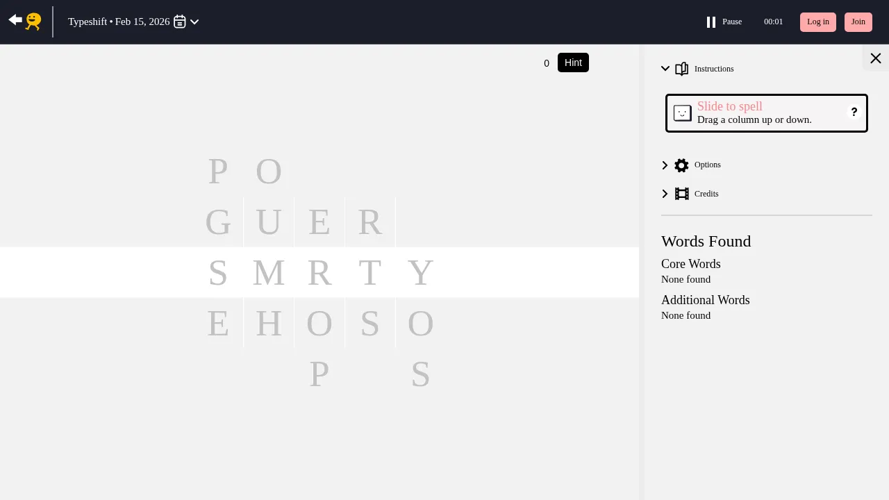 Puzzmo - Typeshift