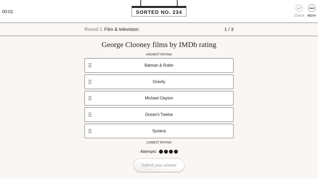 Sorted