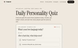 Traitprint Daily Personality Quiz